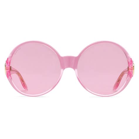 gucci oval sunglasses pink|Gucci 56mm round sunglasses.